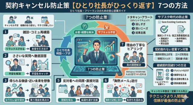 契約キャンセルの防止策【ひとり社長がひっくり返す】７つの方法